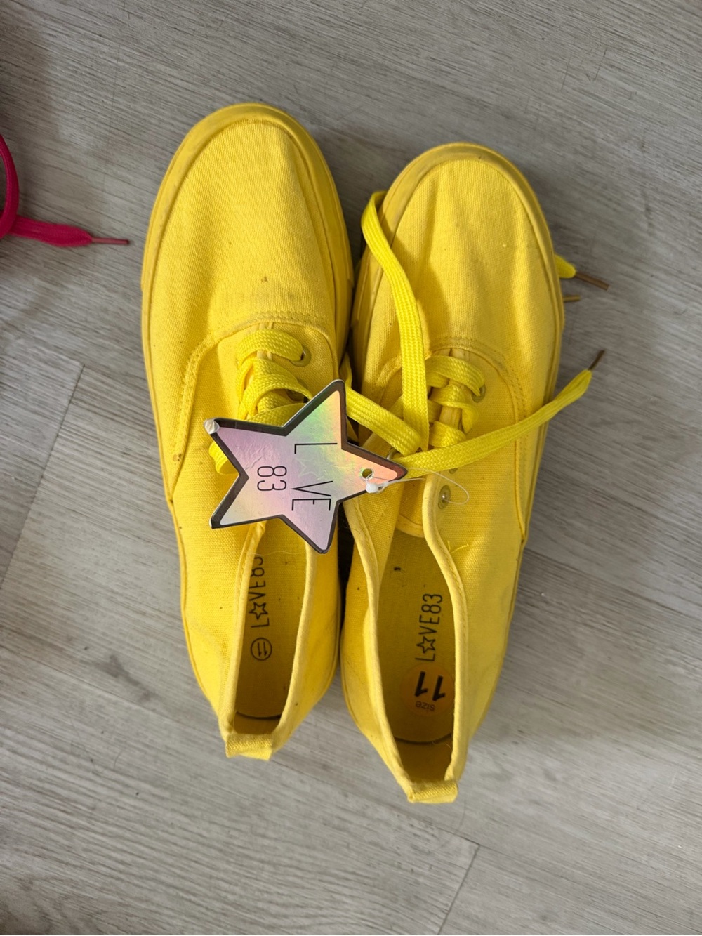 Kids Yellow Canvas Sneakers